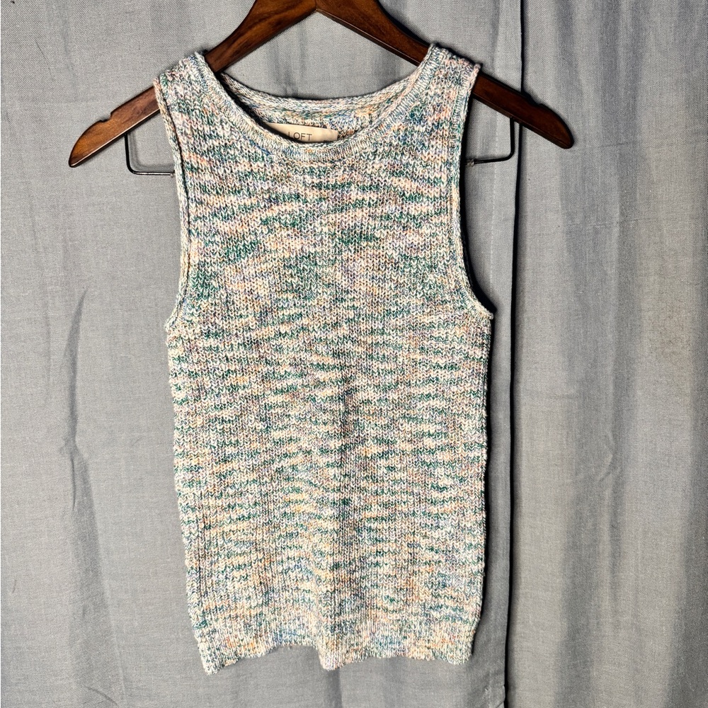 LOFT Pastel Knit Tank Top
